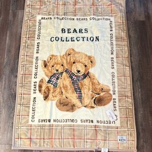 Koyo Teddy Bears Collection Baby Blanket – Made in Japan (54” x 38”)